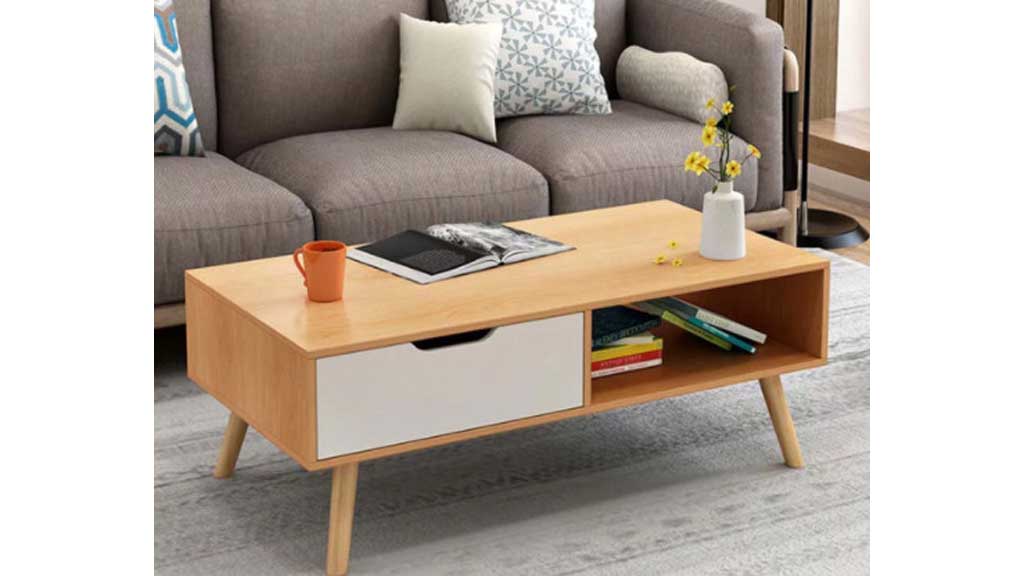 Chân tiện gỗ tròn ứng dụng trong bàn sofa