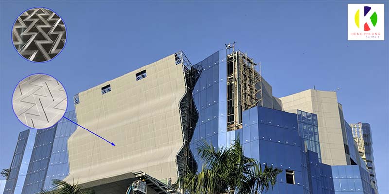 Gia công CNC tấm trang trí nhôm, xi măng công trình Complex KDT Sala của CDT Đại Quang Minh