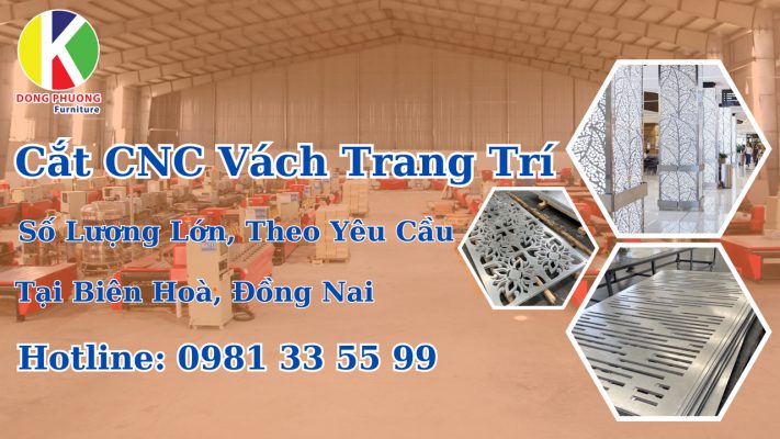 Phay cắt CNC vách trang trí tại Biên Hoà, Đồng Nai
