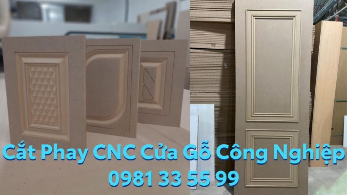 Cắt phay CNC cửa gỗ công nghiệp theo yêu cầu