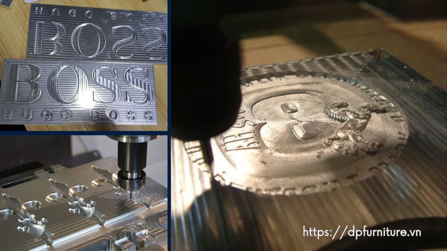 Phay khắc CNC kim loại, CNC trên nhôm, đồng, inox 2